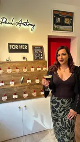 A video showcasing a luxury fragrance shop in Dublin where customers can create their own scents. The video highlights the wide selection of fragrances, the packaging, and the availability of drinks like Prosecco and Espresso Martinis on tap, positioning it as a fun, experiential retail visit.