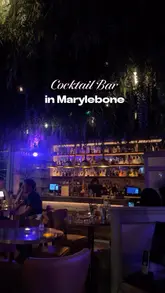 A montage-style reel showcasing the interior, cocktail menu, and infusion shots at Home Marylebone. The video features various shots of the bar, drinks on tables, and the menu, set to music with text overlays identifying the location.