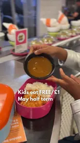 HERE’S WHERE KIDS CAN EAT FREE THIS MAY HALF TERM 🌸🍽️

If you’re planning May half term days out, these are some of the BEST kids eat FREE (or super cheap) food deals you need to know 👇

✨ TGI Fridays – FREE kids’ meal with an adult main (11–31 May)
✨ Bill’s – up to 2 kids eat FREE (25–29 May)
✨ YO! Sushi – FREE kids’ bento with £10 adult spend (Mon–Fri)
✨ Las Iguanas – FREE kids’ main, dessert & drink via the app
✨ Rosa’s Thai – FREE kids’ meal with adult main (25–29 May)
✨ Big Easy – up to 2 FREE kids’ meals + thick shake (25–29 May)
✨ Zizzi – FREE Bambini meal via the app (24–31 May)
✨ BrewDog – FREE kids’ meal with adult main (23–31 May)
✨ Slug & Lettuce – kids eat for £1 (25–29 May)
✨ Turtle Bay – FREE kids’ meal with £15 adult spend
✨ The Mayfair Chippy – FREE kids’ meal in Knightsbridge (25–31 May)

& plenty more 👀💸

Perfect for family days out, London restaurants with kids, and saving money this May half term 🙌

⚠️ Most offers require a paying adult + have specific dates/times or app sign ups

👉 Head to my blog for FULL terms & conditions, exact London locations and even more kids eat FREE deals

SAVE this so you don’t pay full price 💾

#LondonWithKids #KidsEatFree #MayHalfTerm #FamilyDaysOutLondon #LondonEats