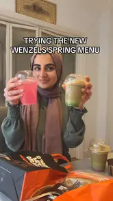 Here are a few SEO-friendly options for your alt text (under 125 characters):

**Option 1 (Descriptive & SEO focused):**
New Wenzels spring menu featuring focaccia sandwiches, fresh salads, muffins, and iced matcha refreshers.

**Option 2 (Action-oriented):**
A variety of new spring menu items at Wenzels, including salads, focaccias, and iced matcha drinks.

**Option 3 (Concise):**
Wenzels spring menu display featuring new salads, assorted focaccias, muffins, and iced refresher drinks.

**SEO Tip:** I included "Wenzels" and "spring menu" in all options, as these are your most important keywords for local search and discoverability.