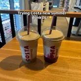 Trying some of @costacoffee new summer menu drinks 🌞☕️✨

🌰 Hazelnut Crème Iced Whipped Latte
🍒 Cherry Vanilla Iced Whipped Latte 

#costacoffee #coffeelover #icedlatte #foodreview #newfoodfinds