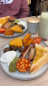 Name something better than breakfast at the @shrubbrighouse? In our opinion - it’s possibly the best one in Brighouse! 😋✨

We both ordered our favourite vegetarian breakfast!! We did a couple of swaps from the menu and had it with meat sausages instead of veggie and poached eggs instead of fried!… We aren’t veggies but avocado 🥑 and halloumi on a breakfast is top tier and beats bacon (we think!) 🥓🤤 The poached egg was PERFECT as always! 👏🏼🍳 

Located close to Brighouse Train Station and a 5 minute walk from the town centre it’s a perfect little spot - It always gives holiday and good vibes feels with the indoor terrace! Both high chairs and baby change facilities too! 👏🏼☀️🔥
 
📍 @shrubbrighouse, Brighouse 

#foodblogger #veggiebreakfast #brighouse #yorkshire #foodie