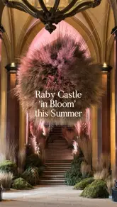 A cinematic showcase of Raby Castle's 'Castle in Bloom' summer event, featuring elaborate floral installations throughout the castle, the walled gardens, the Vinery afternoon tea service, and the Coach House gift shop.
