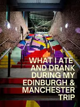 Here's everything I ate and some drinks,  during my trip to Edinburgh and Manchester last weekend 😎

Safe to say I did not come home hungry!

Edinburgh 
1-3 Delicious Thai food from @kaithai.uk

Manchester 
4-5 Sliders & Cheesy paratha from the vegetarian friendly @bundobust 
6 Amazing caramel latte coffee from @firststreetbagels 
7 Lovely pastries & fruit for breakfast supplied by @jcimanchester 
8 Face cake of @emer.walshe 
9-10 A double patty bacon smashburger @burgerism 
11-13 Delicious Maple Spice Latte & English Fry up @bruncho_uk 
14 Crunchy chicken Corn Dog @bunsik_uk 

Edinburgh 
15-17 Fruit Smoothies, voluptuous Cheesecake Brownie, Salted Caramel Shortbread & Chaii Latte @cafebarbera.edinburgh 

A pretty good trip for a foodie going down the road for a @jciuk Trinations conference!

Which would you most want to try?