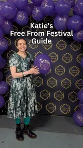 A vlog-style guide to the Free From Festival, featuring a creator walking through various stalls, sampling gluten-free and dairy-free food items, and highlighting activities like talks and bingo. The video provides tips for attendees, such as bringing a bag for purchases and arriving early.