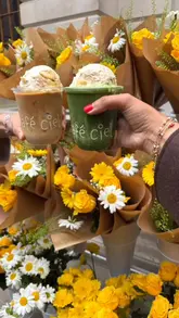 A short, aesthetic montage showcasing the Cafe Ciel x Magnolia Bakery pop-up in London, featuring their signature banana pudding, sticky toffee pudding, and specialty iced lattes.