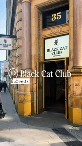 A fast-paced, music-synced reel showcasing a 'Soccer Saturday' bottomless brunch experience at Black Cat Club in Leeds. The video highlights the interactive elements like bingo, the sports-viewing atmosphere, and the food and drink offerings.