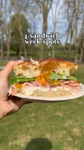 Here are a few options for your SEO alt text, keeping under the 125-character limit:

**Option 1 (Descriptive & SEO-focused):**
A collage of gourmet sandwiches from Chatsworth Bakehouse, Cafe Mama Sons, Toklas Bakery, and Dal Fiorentino in London.

**Option 2 (Action-oriented):**
Four delicious sandwiches from top London bakeries featured for British Sandwich Week.

**Option 3 (Concise):**
Close-up of artisan sandwiches from popular London spots like Chatsworth Bakehouse and Toklas Bakery.