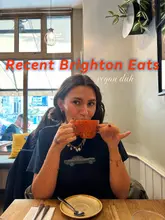 To give you the best SEO alt text, I have generated a few options based on the varied content of your post. Since your caption describes a montage of many places, choose the one that best fits the specific image you are using:

**Option 1: General (Best for a carousel or collage)**
"Collage of various delicious vegan meals and drinks from popular restaurants in Brighton."

**Option 2: Focus on the Food (Best for a mouth-watering burger or pizza shot)**
"Close-up of a tasty vegan burger and fries at a Brighton restaurant."

**Option 3: Focus on the Experience (Best for a cafe/social shot)**
"Selection of vegan dishes and drinks enjoyed at local cafes and restaurants in Brighton."

**Option 4: Specific/Descriptive (Best for a meal flat-lay)**
"Assorted vegan brunch, fast food, and desserts from top-rated vegan-friendly spots in Brighton."

**SEO Tip:** If the image is of one specific place (e.g., the Tofu Vegan meal), replace "Brighton restaurant" with the actual name: *"Delicious twice-cooked 'fisc' vegan dish at Tofu Vegan restaurant in Brighton."*