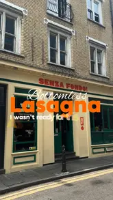 A short promotional video for Senza Fondo in London, highlighting their bottomless lasagna offer and tiramisu. The video features shots of the restaurant interior and close-ups of the food.