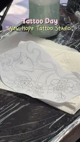A personal vlog documenting a visit to New Hope Tattoo Studio in Aldershot. The video follows the creator's journey from arriving at the studio, which is located in a converted church, to the tattooing process and the final reveal of the artwork.
