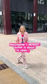 A high-energy vlog-style reel featuring a creator visiting the new Sunday buffet at Hello Oriental in Manchester. The video provides a tour of the buffet setup, showcases a variety of dishes including sushi, noodles, and desserts, and highlights specific promotions like the Father's Day offer and student discounts.