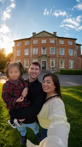A family-focused reel showcasing a stay at Ansty Hall, highlighting the room, breakfast service, and outdoor activities for children.