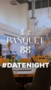 A vlog-style review of Banquet 88 at St Katharine Docks, featuring a variety of dishes including prawn toast, spring rolls, dim sum, crispy duck, noodles, fried rice, and scallops, with commentary on the food and the waterside location.