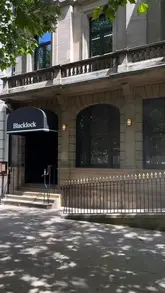 A high-quality, atmospheric showcase of Blacklock, featuring shots of the restaurant's exterior, interior, and a variety of their steakhouse dishes and sides.