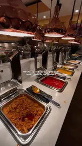 A fast-paced tour of a buffet restaurant called Panda Mami, showcasing the wide variety of cuisines available, including Chinese, Indian, and Italian dishes, as well as a dessert section.