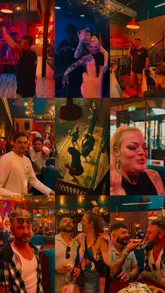 A fast-paced promotional montage for a Bristol-based venue, Bonnie Rogues. The video highlights the lively atmosphere, featuring a live band, cocktails, sharing platters, and a 'Wheel of Fortune' game, aimed at showcasing the venue as a fun spot for a night out.