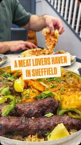 A short, punchy review of Sabir's Grill in Sheffield, highlighting their large mixed grill platter, BBQ beef ribs, stuffed crust pizza, and chocolate brownie dessert.