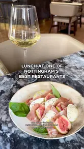A visually appealing reel showcasing a new lunch menu at an Italian restaurant in Nottingham, featuring close-ups of dishes like gnocchi and chocolate tart alongside shots of the stylish interior.