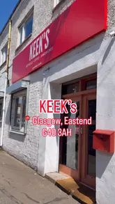 A short promotional video for Keek's in Glasgow, featuring the exterior, menu, a Peach Tajin Frappe, and a Saigon sandwich.