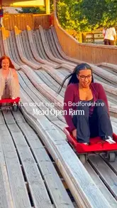 A high-energy montage showcasing an adults-only evening event at Mead Open Farm, featuring activities like go-karts, soft play, a silent disco, animal interactions, and a foam party, alongside a casual dinner.
