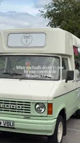 A short, polished promotional video featuring an ice cream van and soft-serve ice cream, used to advertise social media content creation services for businesses.