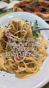 A review of A Pin of Salt in Cardiff, featuring fresh handmade pasta, Neapolitan-style pizza, and desserts. The creator highlights the restaurant's atmosphere and menu variety, including options for various dietary needs.