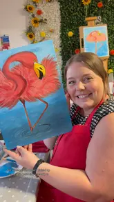 A vlog-style video where the creator documents her experience attending an acrylic paint-along class at Sarah's Creative Kitchen, highlighting the process and the final result.