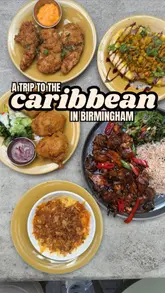 A review of a Caribbean street food venue in Birmingham, featuring a variety of dishes like jerk chicken, mac and cheese, and saltfish fritters. The creator highlights the community atmosphere and the quality of the food.