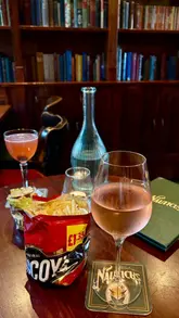 A short, handheld video tour of Nauticus bar in Leith, Edinburgh. The video highlights the cozy interior, the cocktail and wine menu, the snack selection, and the dog-friendly atmosphere.