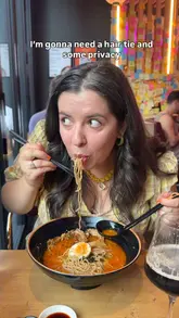 A creator visits a ramen restaurant to showcase their new craft beer pairing menu, featuring specific ramen and beer combinations.