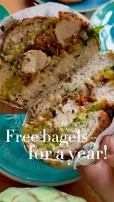 A short, punchy video showcasing various bagel sandwiches, hash pops, and cream cheese schmear pots from Dot Bagels, highlighting the menu variety and fresh ingredients.