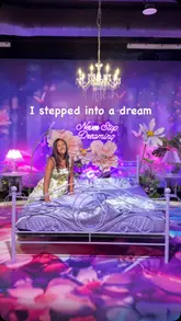 A montage showcasing various immersive, themed rooms at an experience venue in London, featuring the creator interacting with the installations.