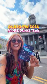The creator takes viewers on a tour of three different Glasgow venues participating in the 'Glasgow 2026 Food & Drinks Trail,' showcasing exclusive dishes and drinks at each location, including The Duke's Umbrella, The Clubhouse, and Nonna Said.