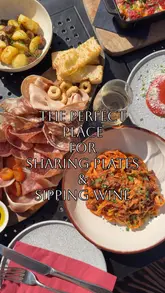 A montage of various Italian dishes and wine flights at Veeno, showcasing their new menu and outdoor seating area.