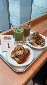 A short, aesthetic montage showcasing a visit to a new GAIL's Bakery location in London, featuring shots of the exterior, interior, coffee, and pastries.