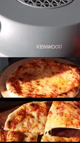 A tutorial video demonstrating the use of a Kenwood home pizza oven to make various pizzas, including margherita and ham/pineapple.