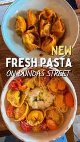 A review of the new kitchen at Bacco Wine in Edinburgh, highlighting the fresh pasta dishes, Italian hospitality, and the transition from the previous venue. The video features close-ups of various pasta dishes, burrata, and desserts, alongside shots of the wine bar atmosphere.