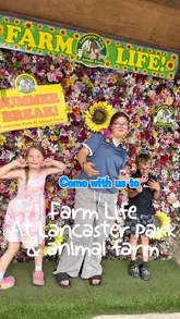 A family-focused vlog showcasing a day out at Lancaster Park & Animal Farm, highlighting various activities including go-karts, animal petting, a foam party, and picnic facilities.