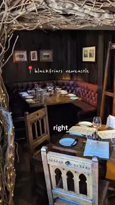 A couple visits Blackfriars in Newcastle to showcase their Restaurant Week deal, highlighting the historic venue and the food and drink offerings.