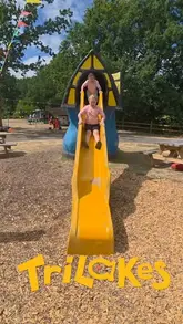 A montage of children enjoying various activities at Trilakes, including soft play, animal encounters, and outdoor play areas, effectively showcasing the venue's family-friendly offerings.