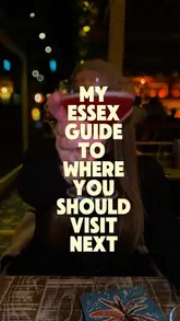 A fast-paced listicle video showcasing various hospitality venues across Essex, including restaurants, cafes, and activity centers. The video uses quick cuts and text overlays to identify each location, providing a diverse guide for viewers looking for places to visit.