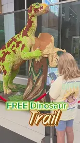 A family-friendly vlog showcasing a free dinosaur trail at Broad Street Mall in Reading, followed by a lunch stop at Boswells Cafe.