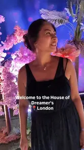 A montage-style video showcasing the various immersive and interactive rooms at the House of Dreamers exhibition in London, featuring the creator interacting with installations like a ball pit and swings.