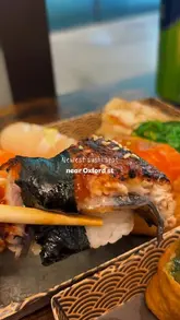 A short video showcasing a pick-and-mix sushi venue near Oxford Street, highlighting the variety of individual sushi pieces available and the customizable box concept.