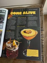 A high-quality magazine spread from Vibe Magazine featuring an article about Sheffield's hospitality scene, specifically highlighting cocktails and local venues.
