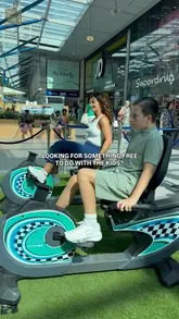 A promotional video for The Liberty shopping centre in Romford, showcasing a free virtual cycling game activity available for families and friends.