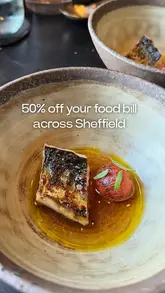 A promotional video showcasing a 10-course tasting menu at West 10 in Sheffield, highlighting the quality of the food and the First Table discount app.