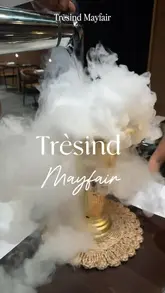 A polished, visually appealing reel showcasing the fine dining experience at Trésind Mayfair, featuring close-ups of intricate Indian dishes, tableside service, and the restaurant's elegant interior.