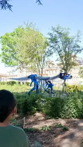 A montage showcasing a visit to Blenheim Palace, highlighting the grounds, dinosaur exhibits, and afternoon tea, while informing viewers about the annual pass conversion.